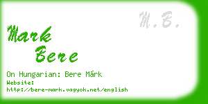mark bere business card